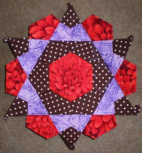 English paper pieced patchwork star English paper pieced patchwork star