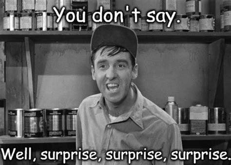 Gomer Pyle surprise, surprise, surprise | Andy griffith quotes, You ...