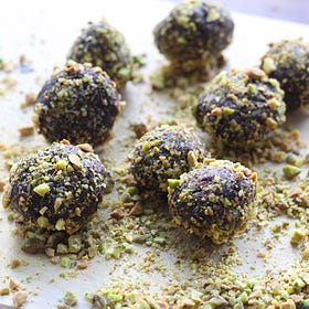 Chocolate Pistachio Date Bites
