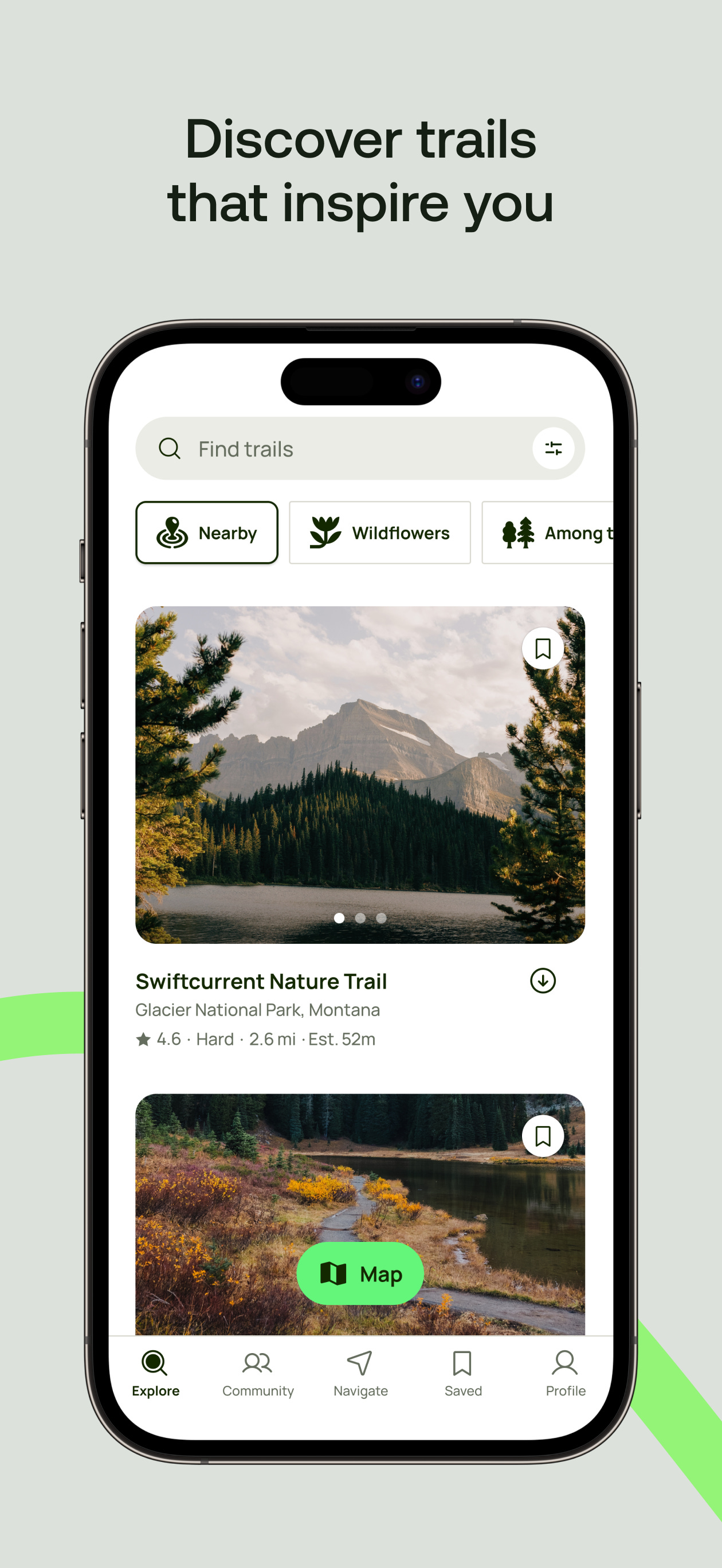 Alltrails app screen Alltrails app screen