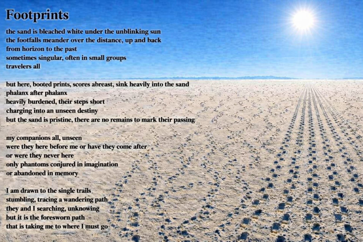 Footprints - by Irving A. Lerch - Once Upon a Time