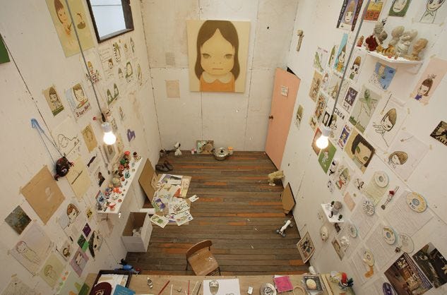 This may contain: an overhead view of a room with pictures on the wall This may contain: an overhead view of a room with pictures on the wall
