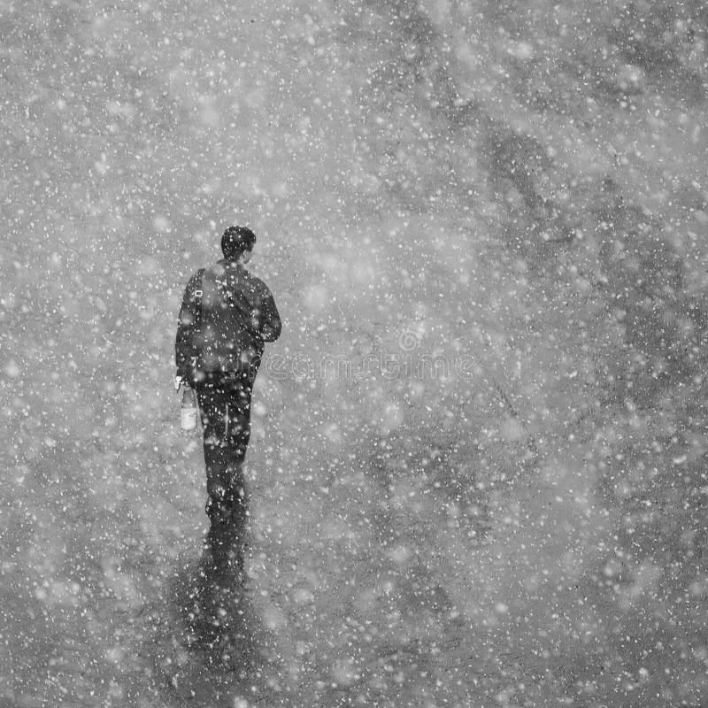 Lonely Man Walking on the Street in Snow. a Man in a Jacket Goes Stock Image - Image of adult, snowstorm: 90122207 Lonely Man Walking on the Street in Snow. a Man in a Jacket Goes Stock Image - Image of adult, snowstorm: 90122207