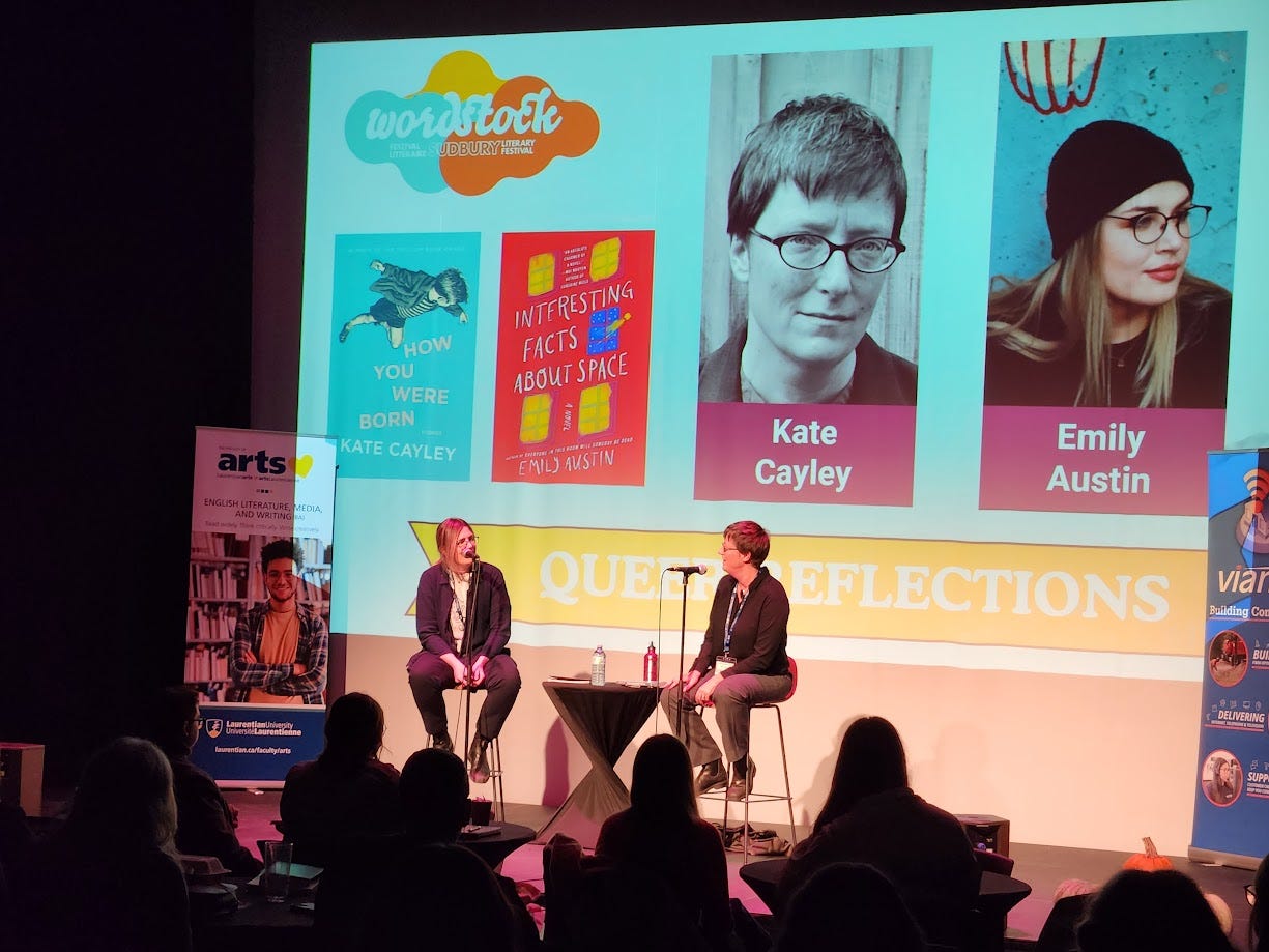 Queer Reflections with Emily Austin and Kate Cayley.