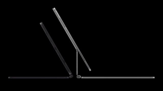 The floating cantilever design smoothly adjusts to multiple viewing angles.