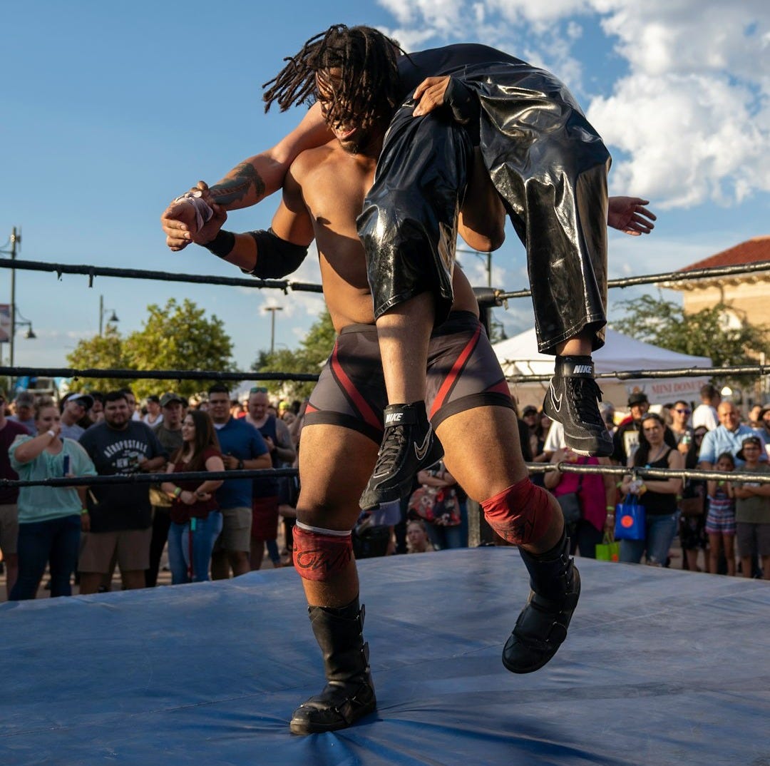 wrestler on ring wrestler on ring
