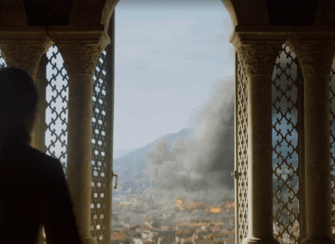 Tommen from Game of Thrones stepping off a window ledge in the Red Keep Tommen from Game of Thrones stepping off a window ledge in the Red Keep