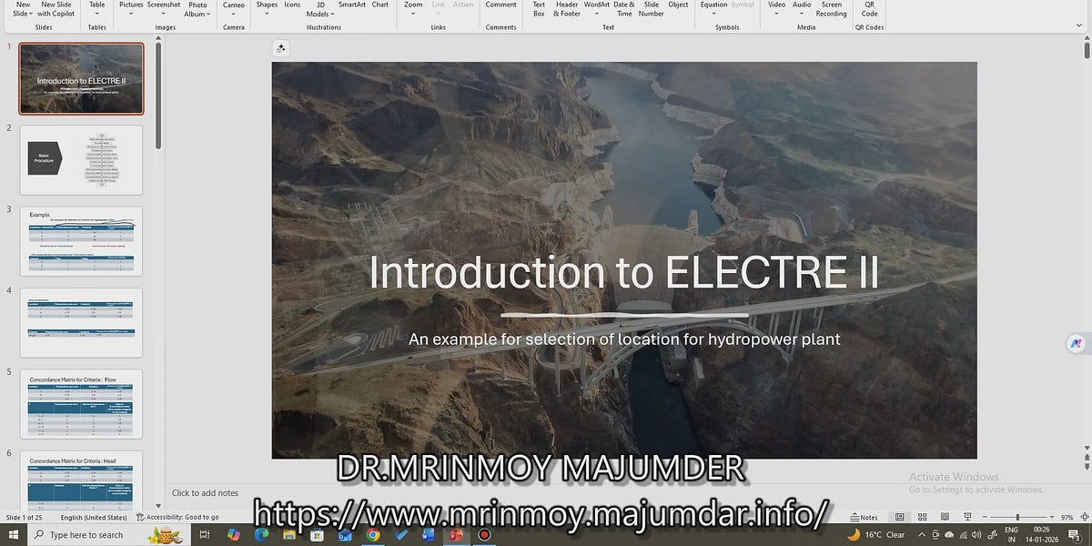 ELECTRE II provides a structured way to rank potential hydropower sites when several technical and economic criteria conflict with each other.�...