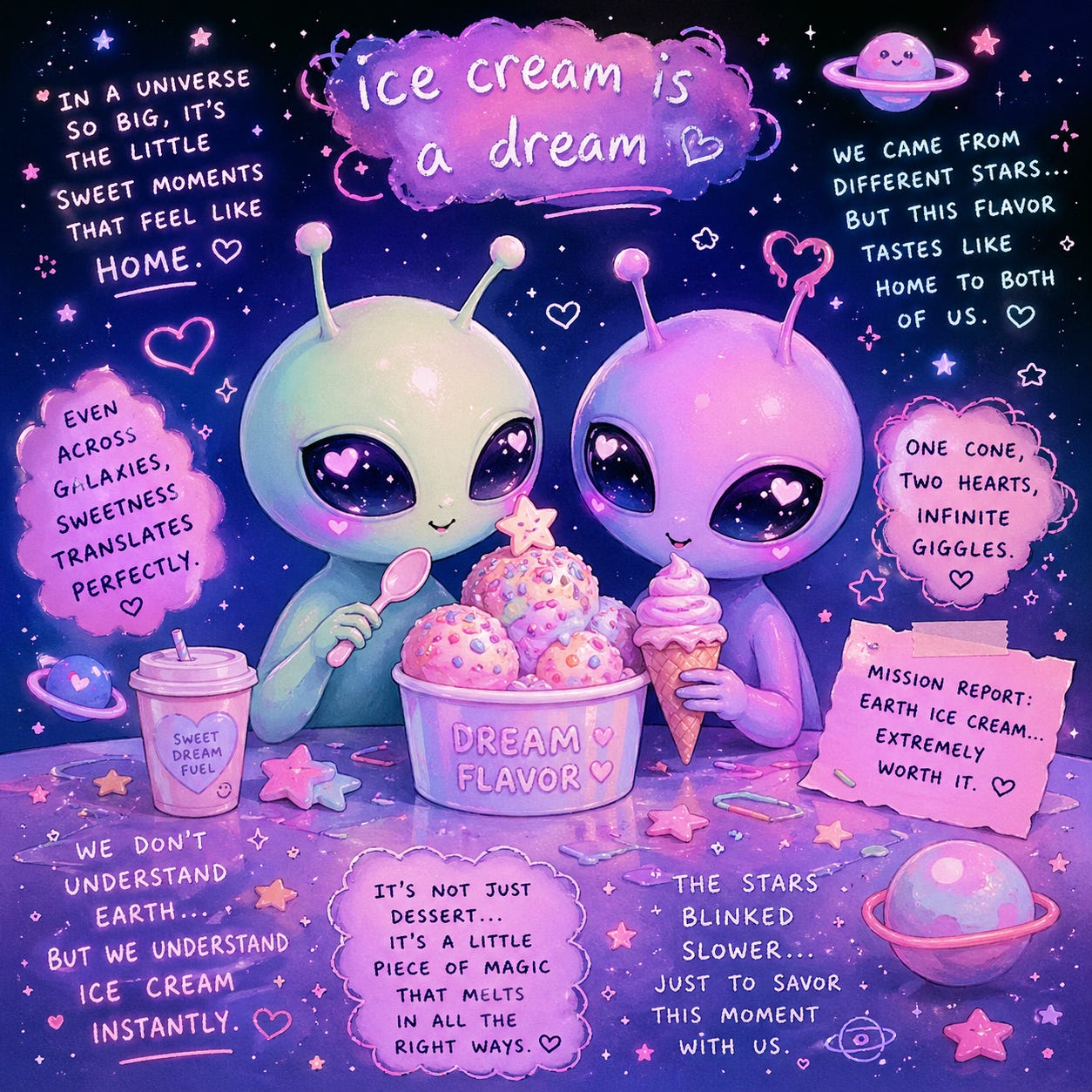 Mission report earth ice cream