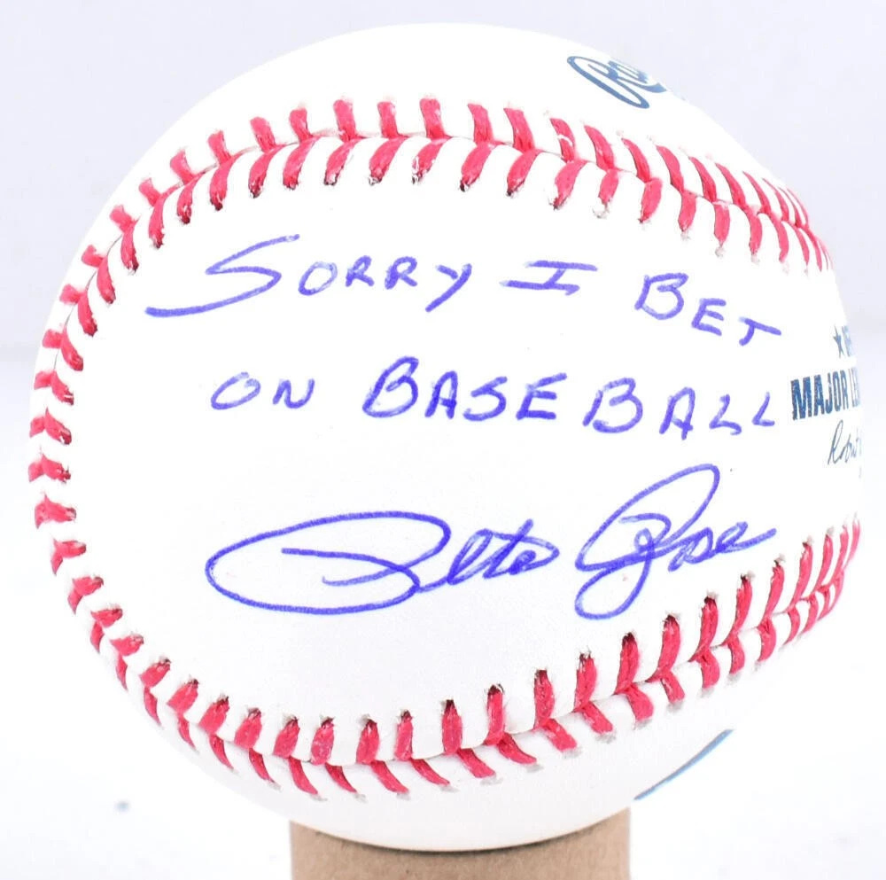 Pete Rose Autographed Rawlings OML Baseball w/ Sorry I Bet - Beckett W Hologram - Image 1 of 4