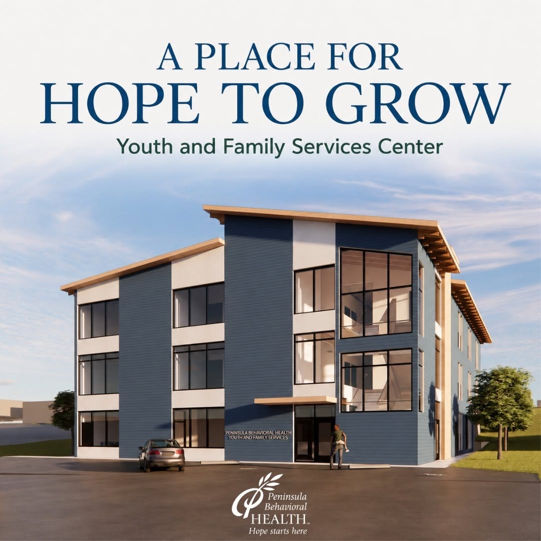 May be an image of text that says 'A PLACE FOR HOPE TO GROW Youth and Family Services Center AMEYSI E ل EAT Peninsula Behavioral Hop starts here' May be an image of text that says 'A PLACE FOR HOPE TO GROW Youth and Family Services Center AMEYSI E ل EAT Peninsula Behavioral Hop starts here'