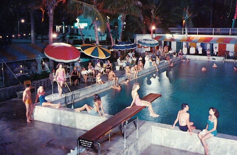 Figure 6: Postcard of the Ocean Ranch Hotel pool. Courtesy of Casey M. Piket. Figure 6: Postcard of the Ocean Ranch Hotel pool. Courtesy of Casey M. Piket.