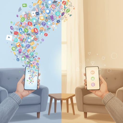 A split graphic of messy on one side, not-messy on the other A split graphic of messy on one side, not-messy on the other