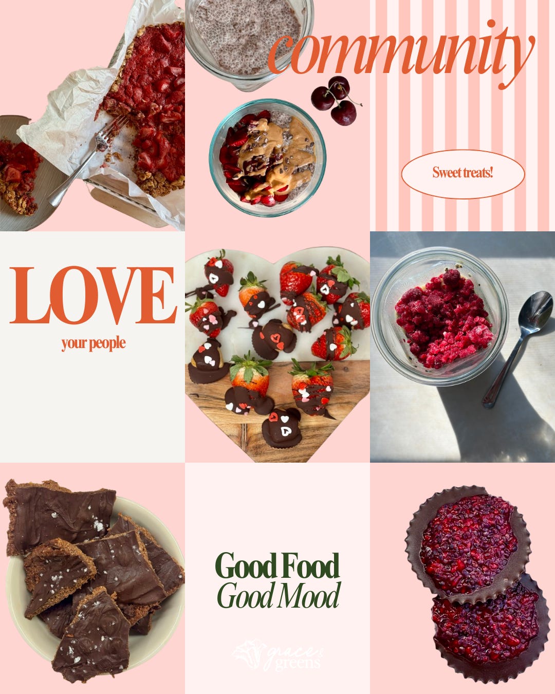 Valentine's Day collage with sweet treats Valentine's Day collage with sweet treats