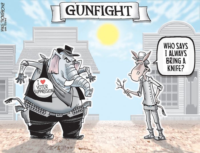 Editorial cartoons on Democrats