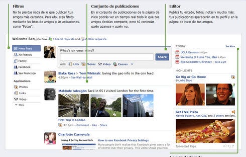Nuevo diseño de Facebook Nuevo diseño de Facebook