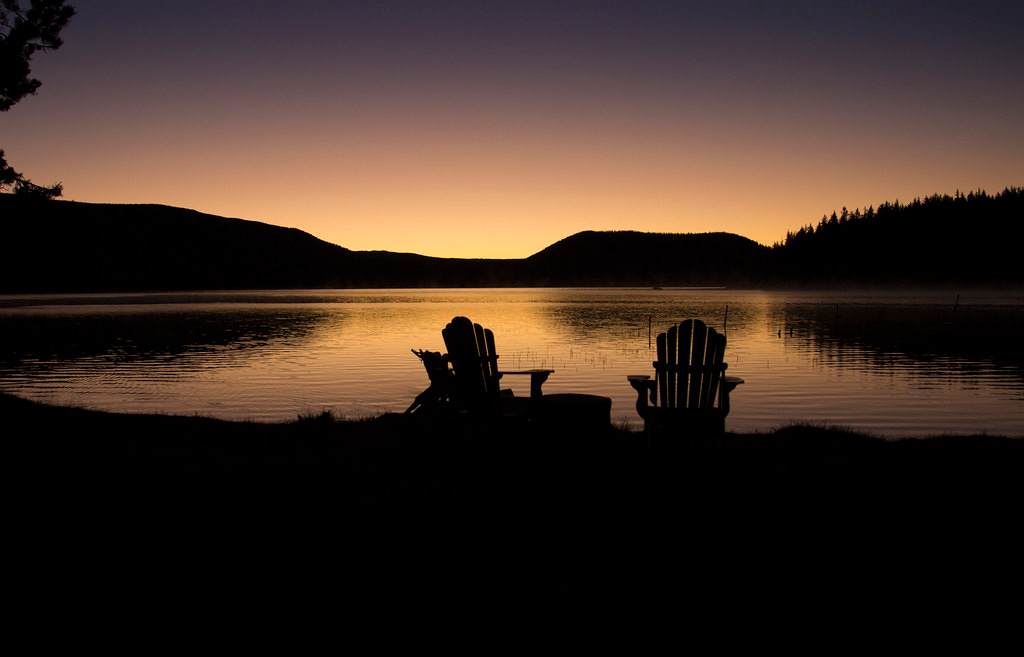 Paulina Lake at Sunset, Oregon