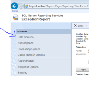 SSRS Manage Data Source Native Mode Shared SSRS Manage Data Source Native Mode Shared