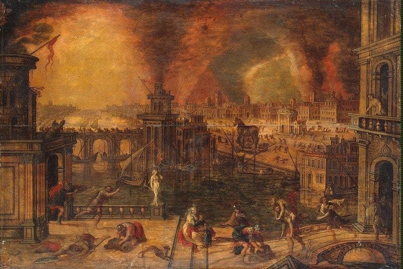 “Fire of Troy” by Kerstiaen de Keuninck (1560-1632 AD)