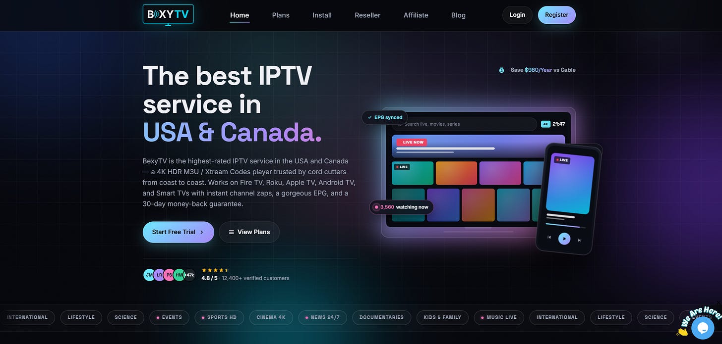 BexyTV website reference screenshot