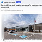 Journal Sentinel: "Brookfield teacher is back in class after making antisemitic gesture and remark"