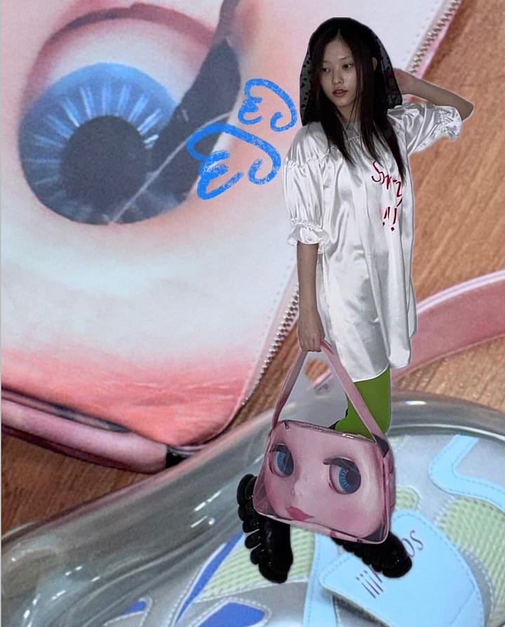 バッグ IM SORRY by Petra Collins Blythe Bag I'm Sorry' by PETRA COLLINS X JENNY FAX SSENSE Exclusive