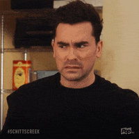Gif of David from Schitt's Creek making disgusted face and saying ewwww. 