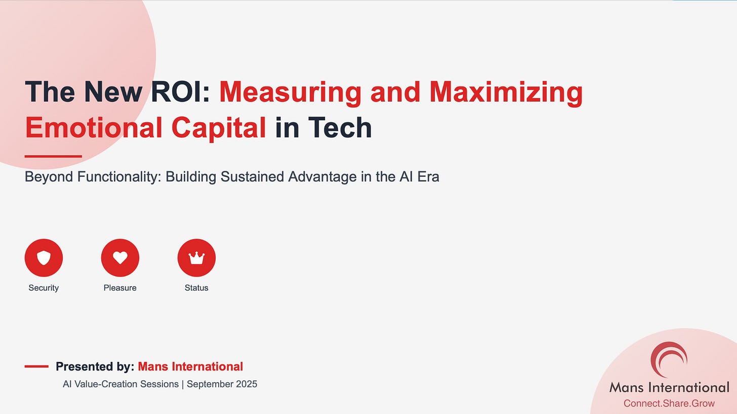The New ROI Measuring and Maximizing Emotional Capital in Tech Mans International