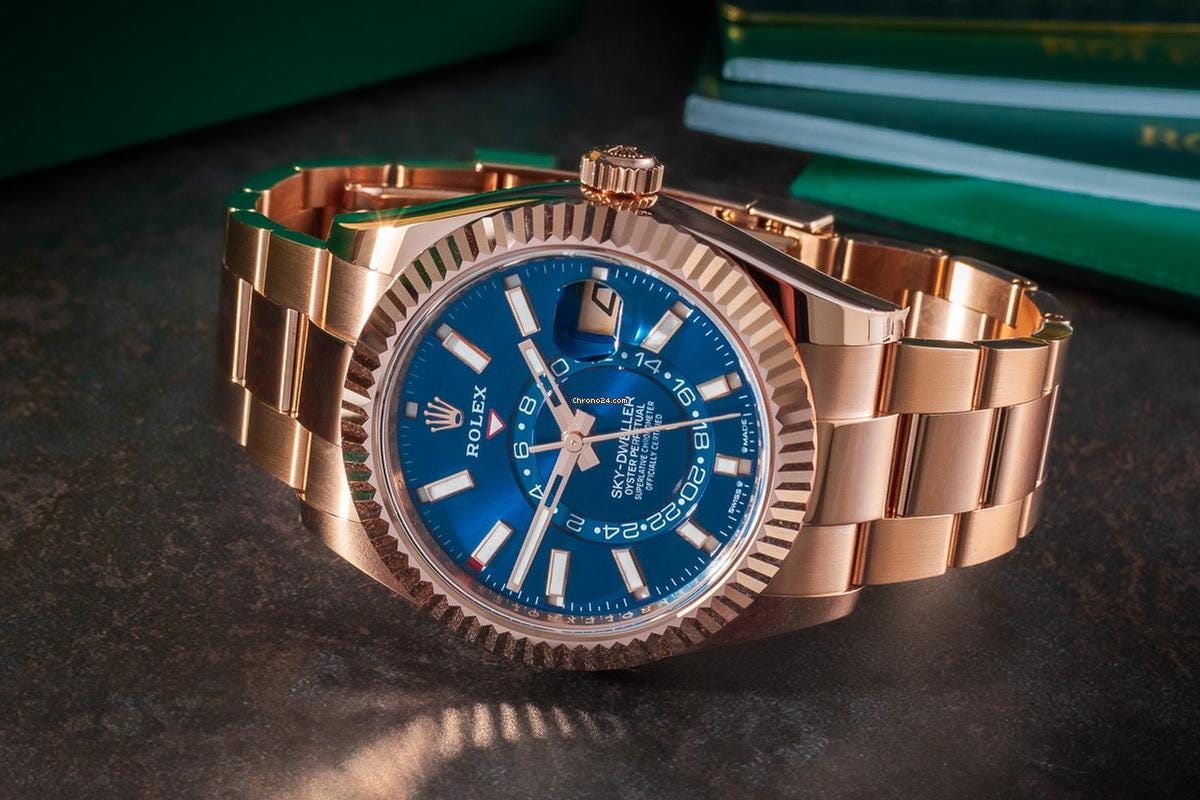 Rolex Sky-Dweller 336935 42mm - Blue dial - Oyster - Everose Gold 18k - New  - Box & Papers
