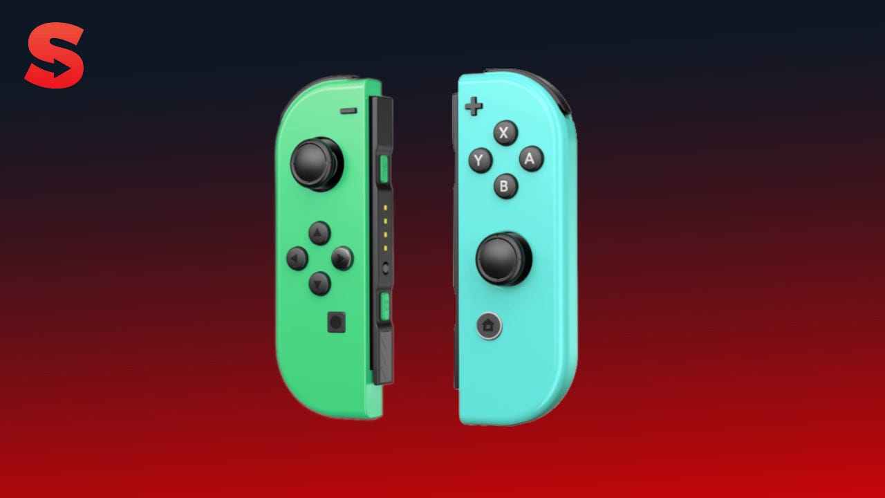 A pair of Nintendo Switch Joy-Cons