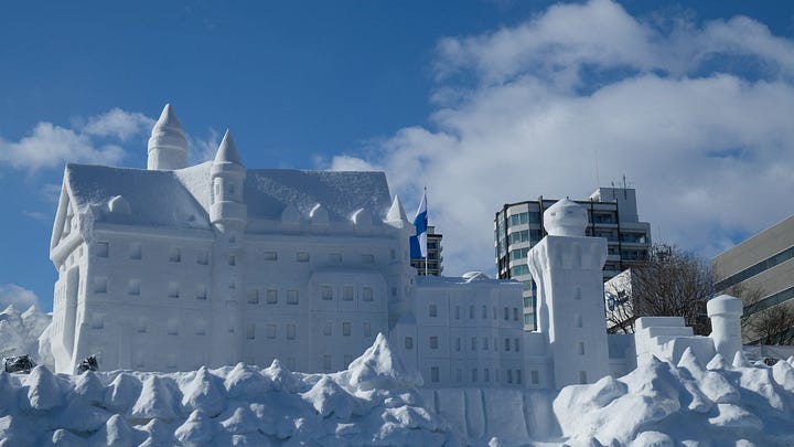 Sculpture en neige du Yuki Matsuri