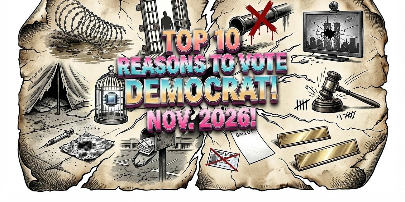 Top 10 Reasons to Vote Democrat in November