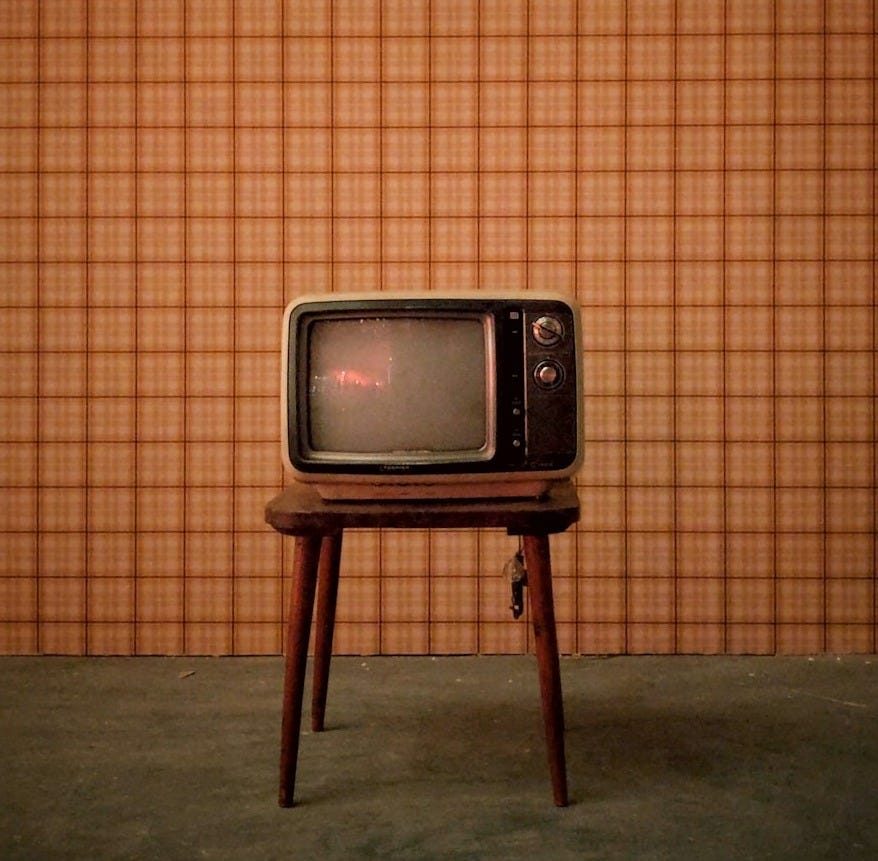 turned off black television