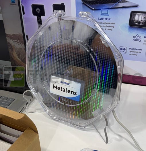AOET 8-Inch Metalens Wafer Sample.