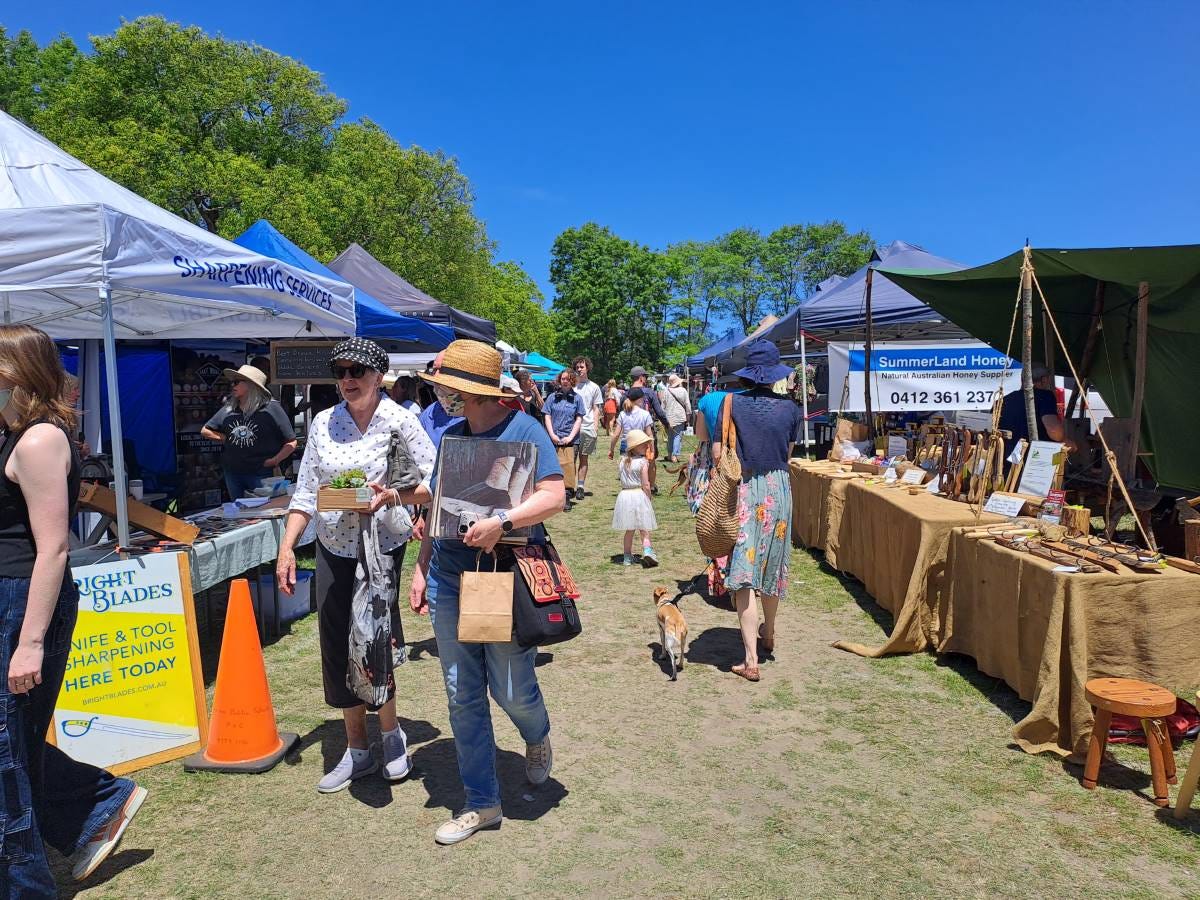 at magpie markets in lawson, blue mountains
