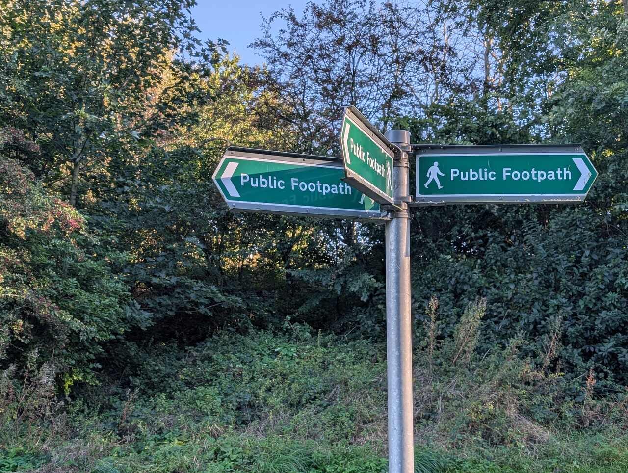 Public footpath signs