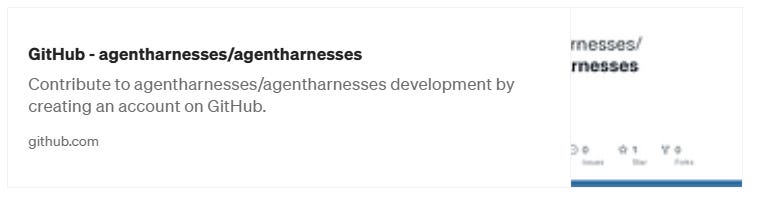 Agent Harnesses GitHub 仓库截图。