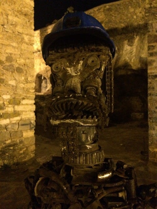 a ghostly homage to the former mining town