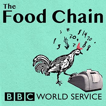 Images of the logos of the four podcasts discussed in this article