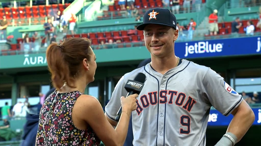 Zach Dezenzo on his first career homer Zach Dezenzo on his first career homer