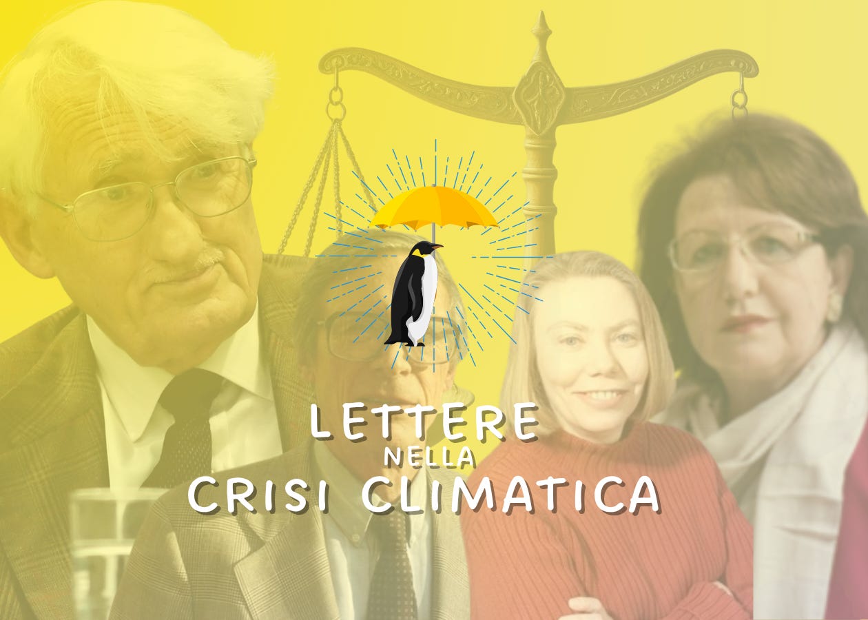 In lettere nella crisi climatica parliamo di democrazia deliberativa ripercorrendo il pensiero di Habermas, Rawls, Elster, Sen, Young e Benhabib