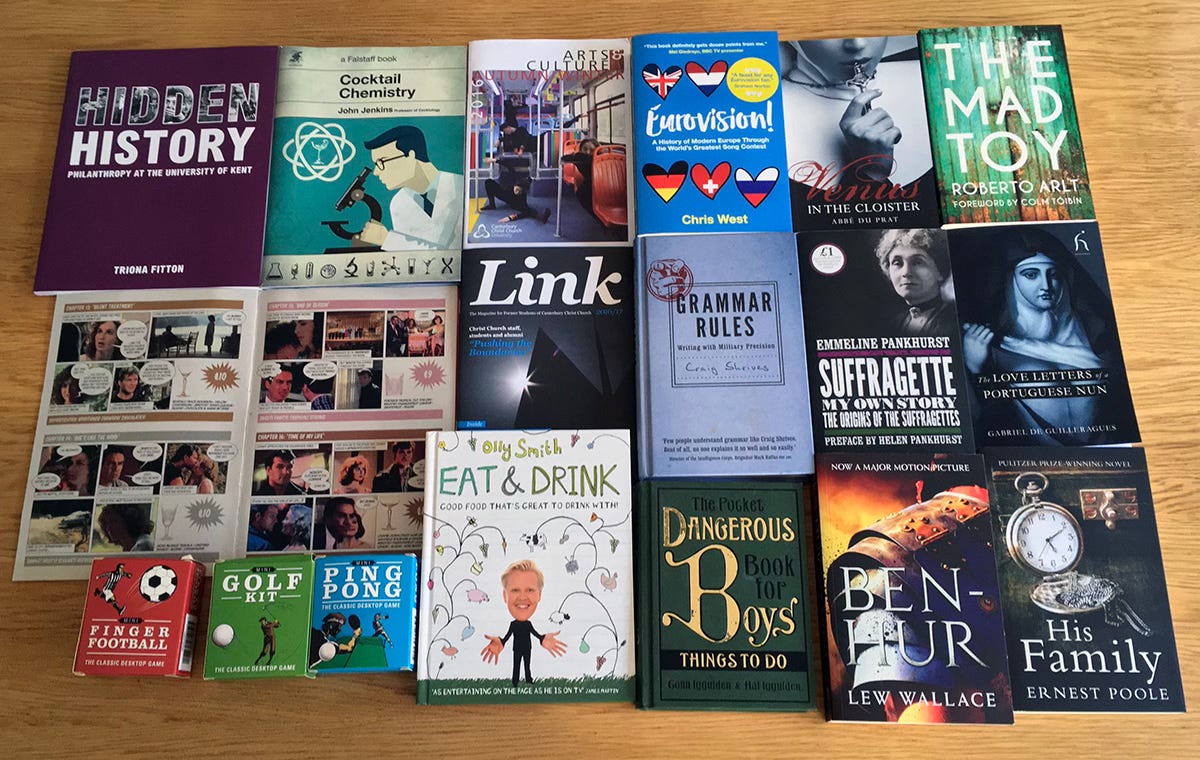 Image of some of the graphic design projects I have worked on during the past twenty years, including books, magazines, brochures, menus and packaging