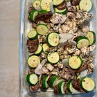 Lemon herb chicken & roasted veggies dish