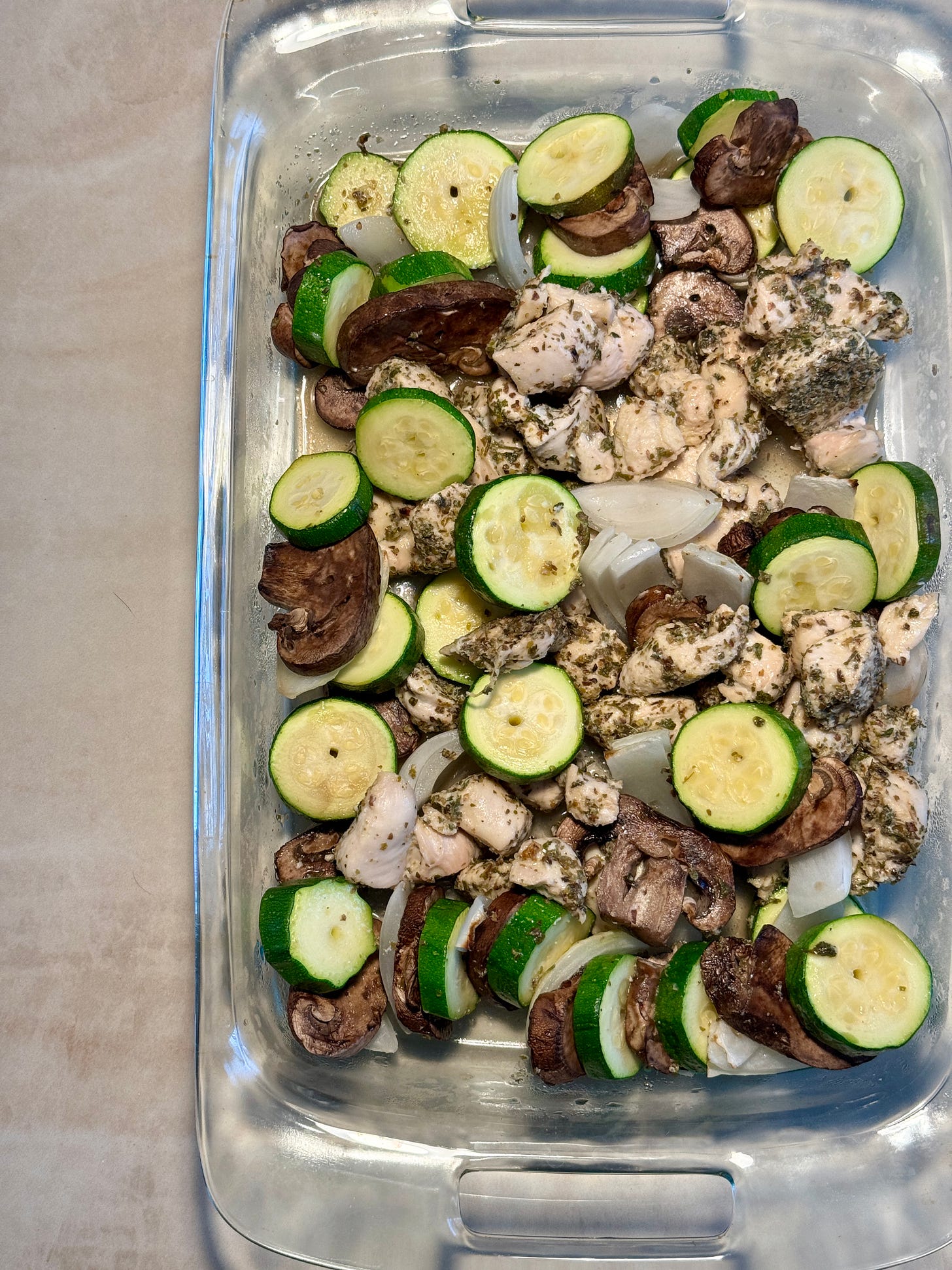 Lemon herb chicken & roasted veggies dish
