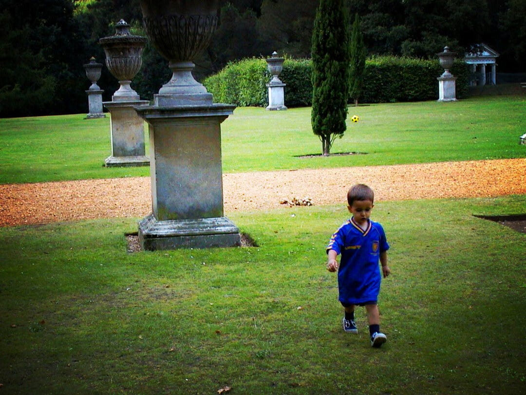 Adam in the grounds of Chiswick House, 2000