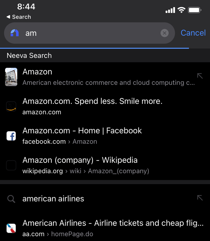 Neeva Amazon