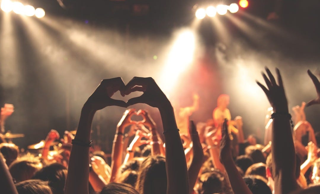 person performing heart hand gesture