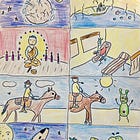 Not healing. Just the pleasure of being one with the animals.