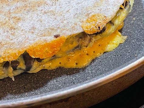photos of breakfast burritos being made
