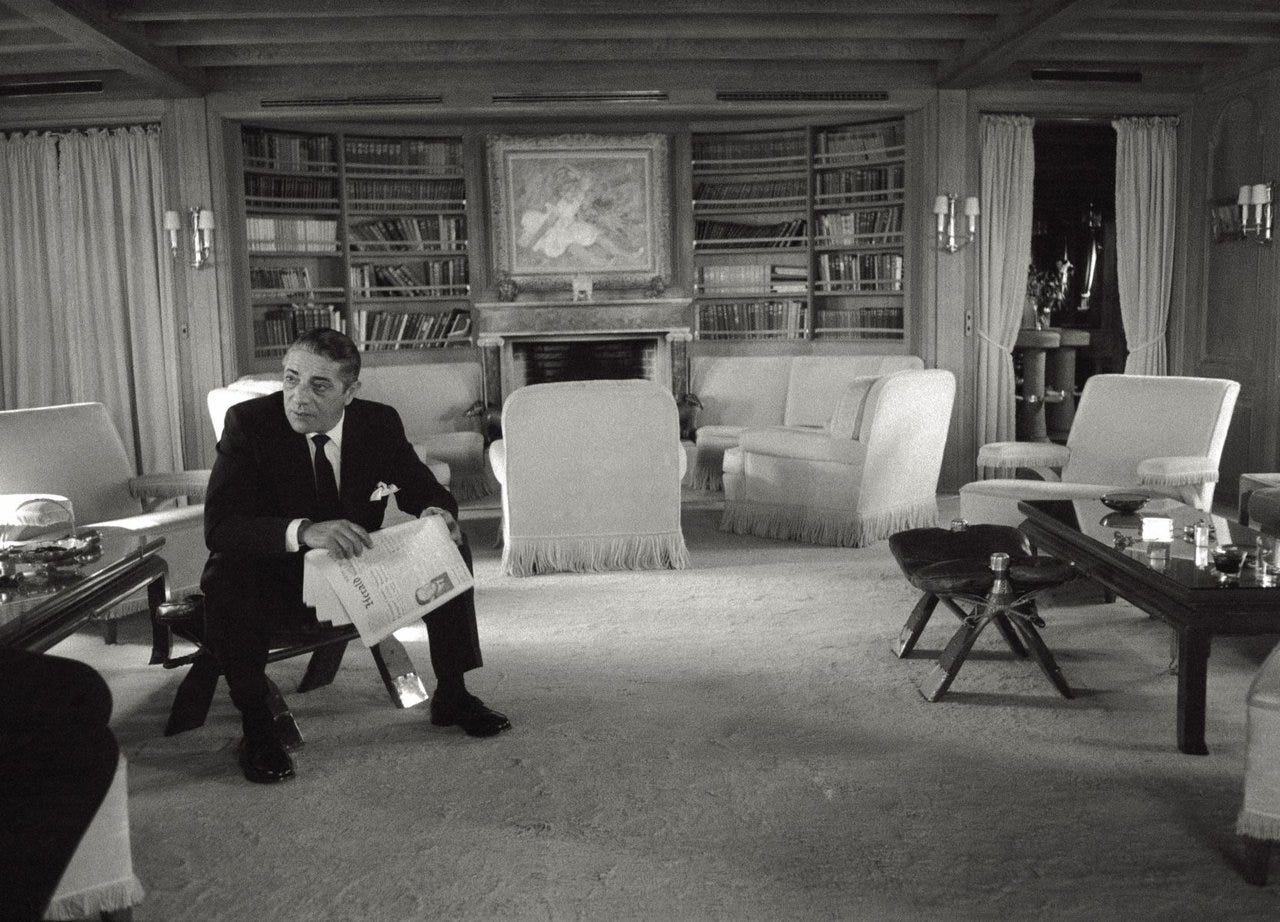 Aristotle Onassis on board of the yacht "Christina O" Aristotle Onassis on board of the yacht "Christina O"